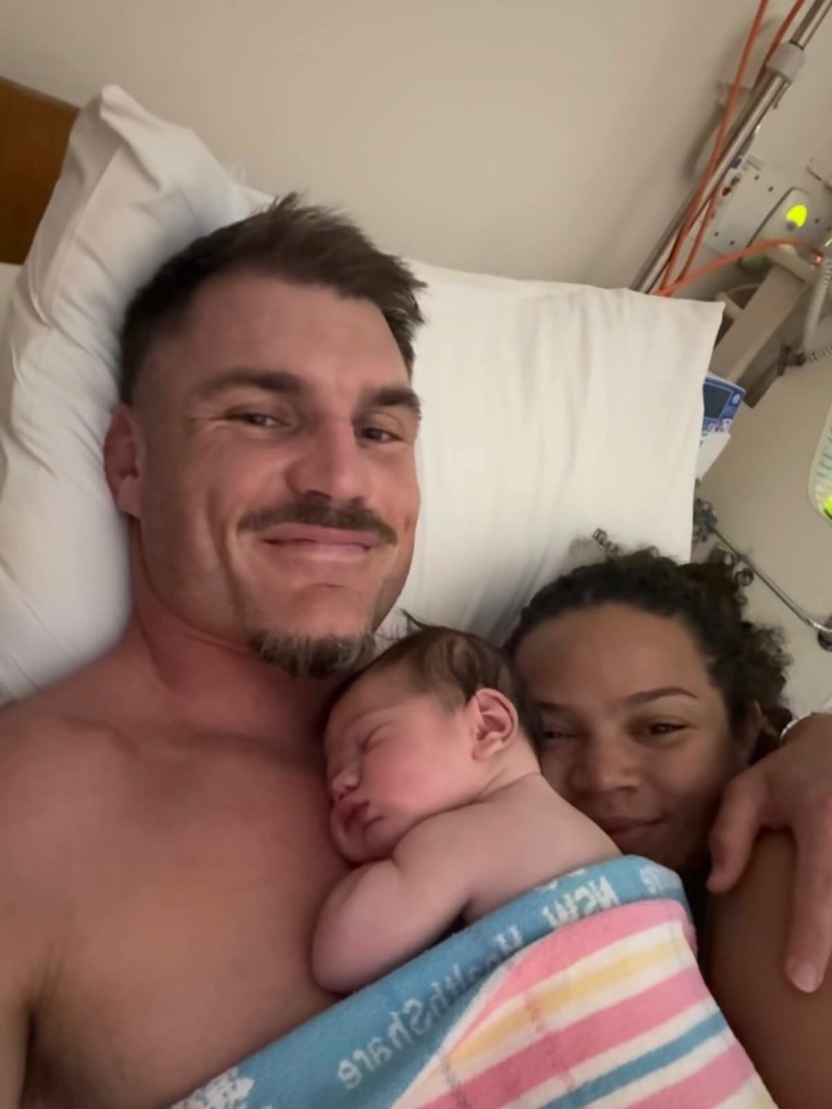 'You are so perfect': NRL gun Angus Crichton and wife Chloe welcome their first bub and reveal his name
