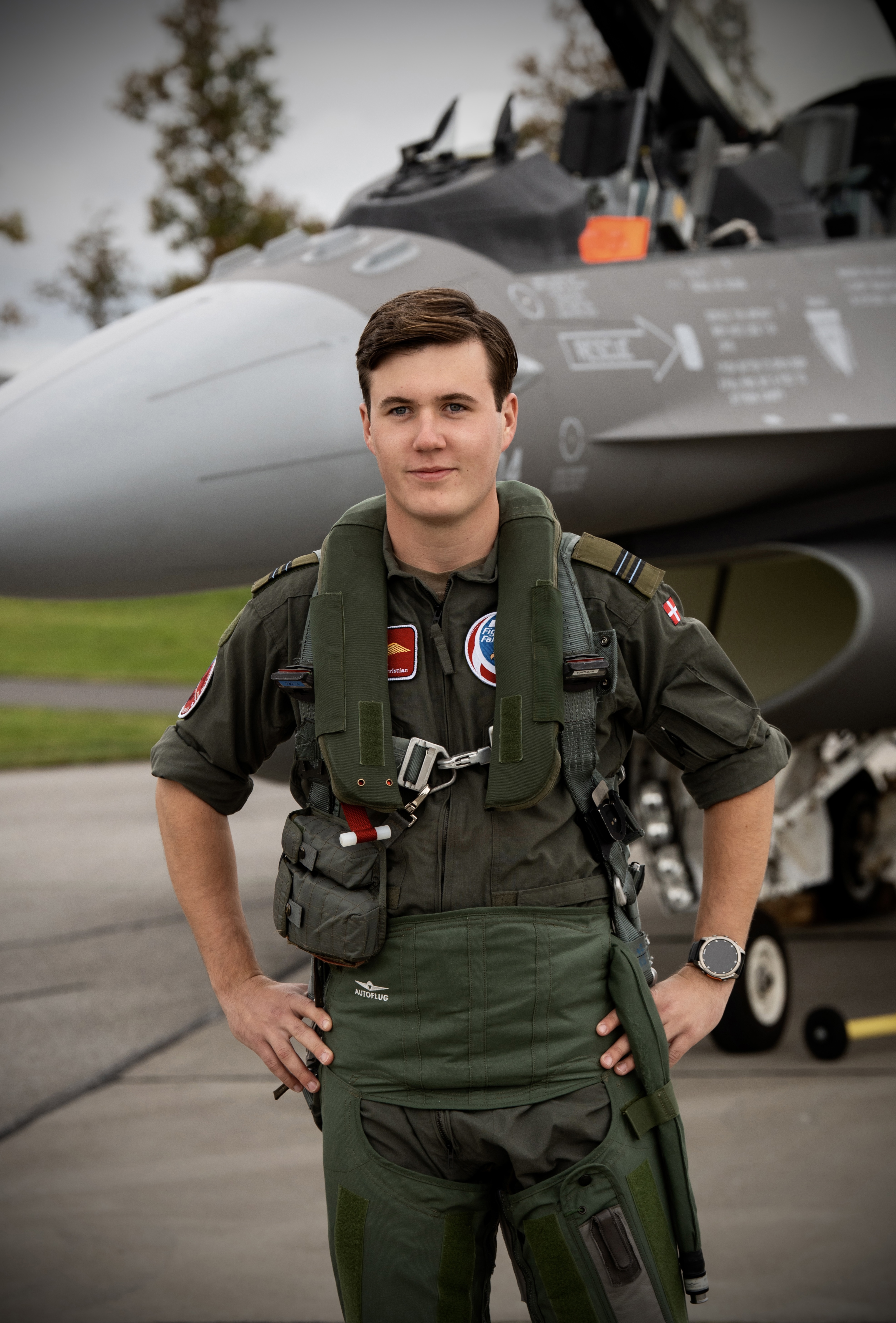 'Today a boy's dream came true': Crown Prince Christian flies in fighter jet during military training