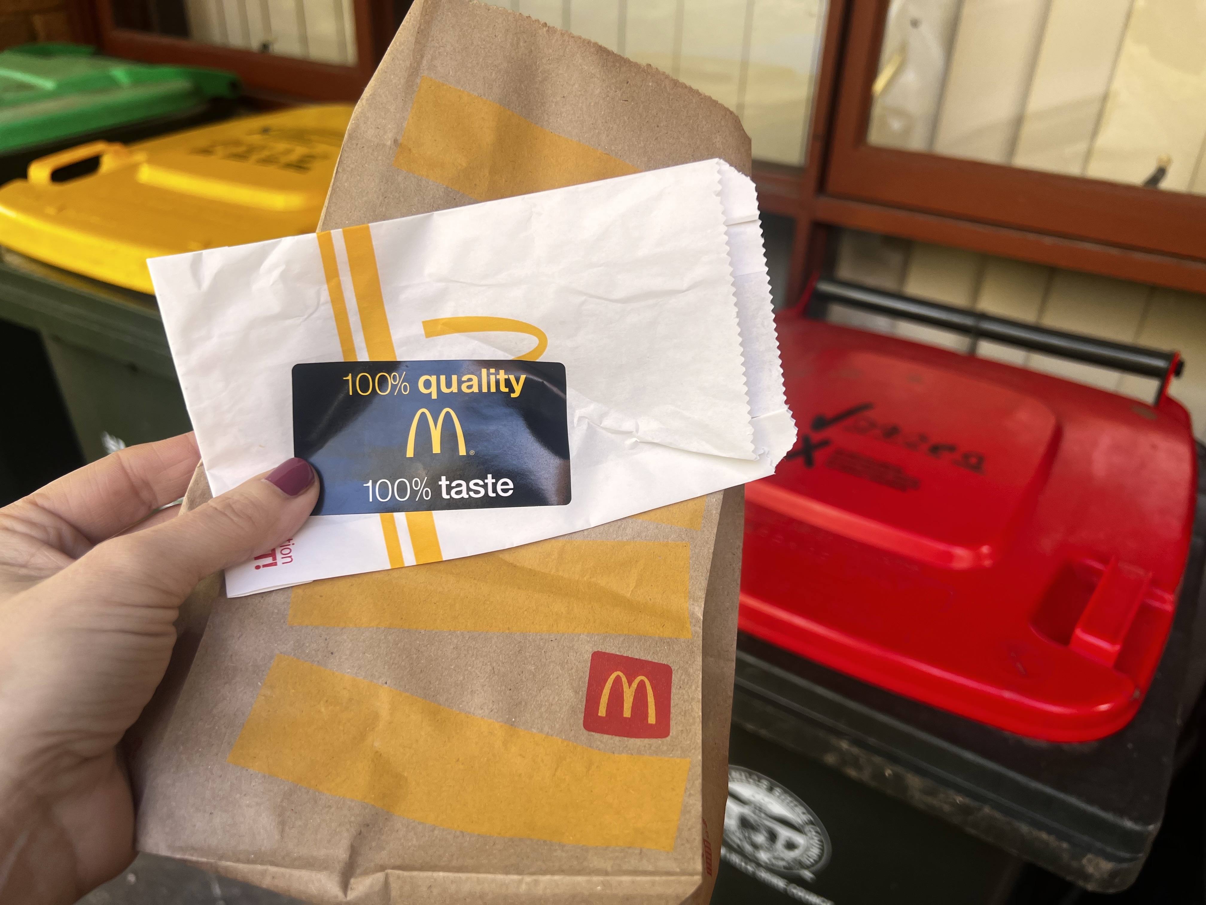 Red or yellow? Where your fast food packaging actually belongs