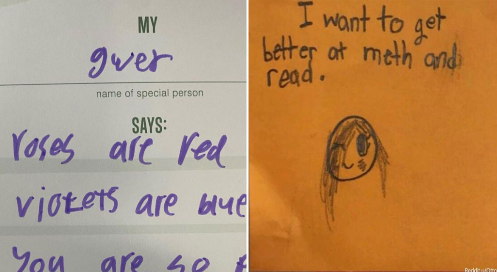 Innocent, yet inappropriate, drawings and stories by kids