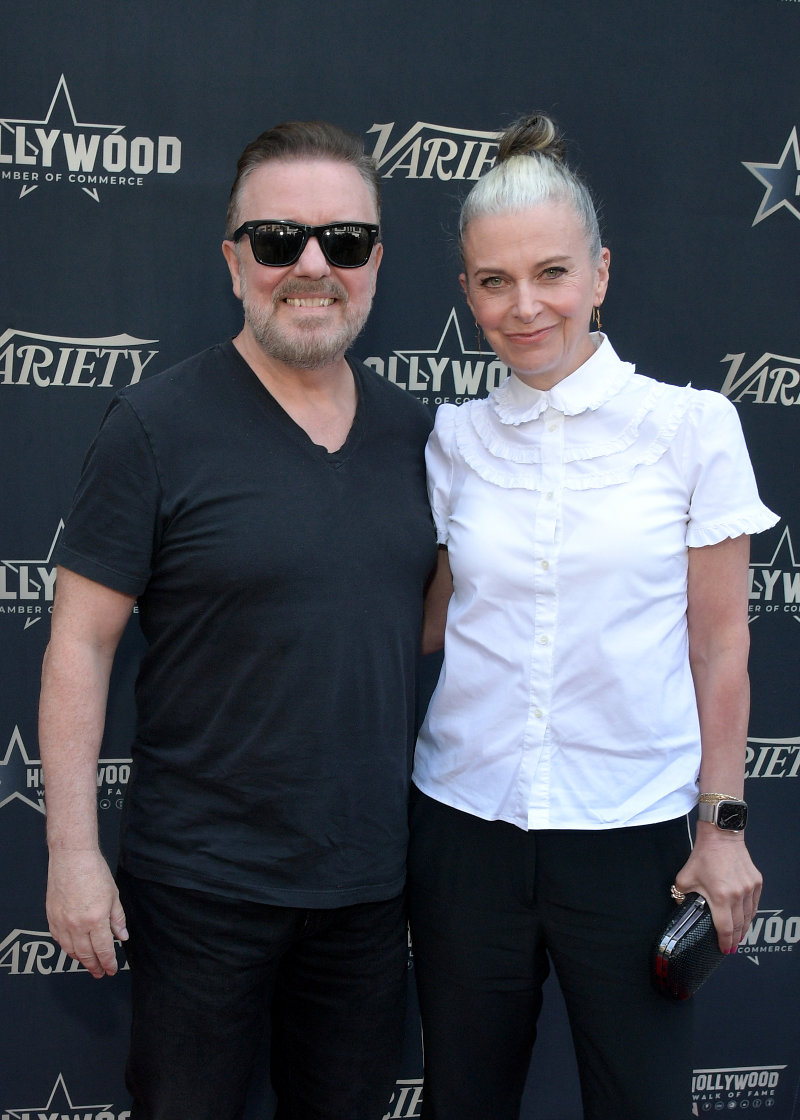 Ricky Gervais' long-time partner Jane Fallon is 'very nervous' about next stage of breast cancer treatment
