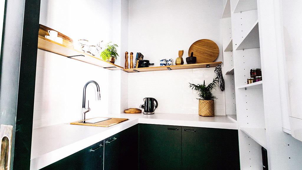 The butler's pantry was an exciting addition to the kitchen and helped the pair tie for first place with Shannon and Simon.