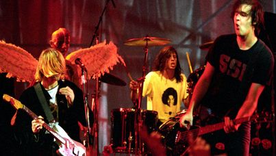 Nirvana in 1993: Kurt Cobain, Dave Grohl and Krist Novoselic. (Getty)