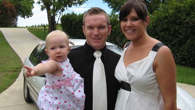 Lance Corporal Jared MacKinney and his family. (AAP)