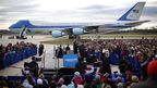 Barack Obama speaks to supporters in Green Bay, Wisconsin. (AAP)