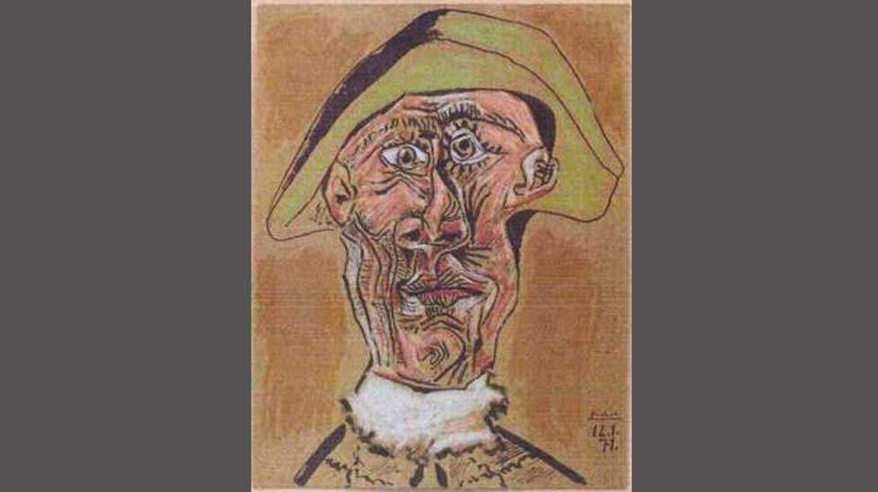Picasso's 1971 Harlequin's Head.