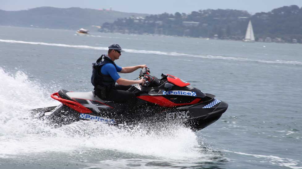 One of the jet skis from the new police squadron.