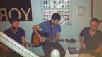 The Sam and Jamie Show perform at the New York Budget Inn during superstorm Sandy. 