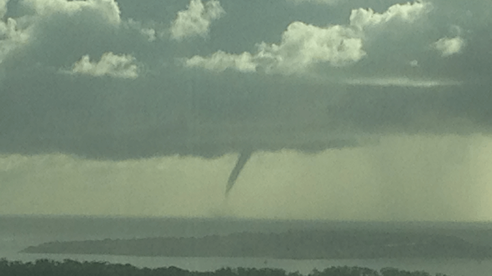 Rod Minell captured a shot of this water spout off Sydney today. 
