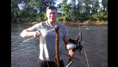 Doug Cutler, pictured here with his unusual catch. (Doug Cutler)
