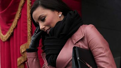 Eva Longoria arrives Obama's ceremonial swearing-in ceremony. 