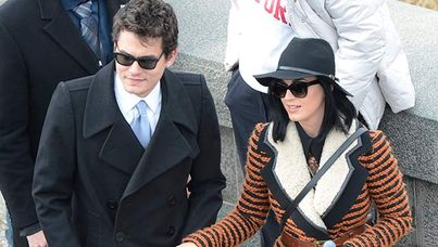 John Mayer and Katy Perry attend the presidential inauguration.
