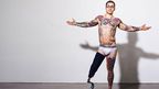 Afghanistan veteran turned underwear model Alex Minsky. 