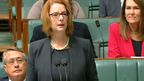 The PM cried as she introduced legislation to help fund the national disability insurance scheme. (Nine News)