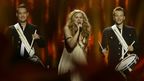 Emmelie de Forest of Denmark performs in the Eurovision final.