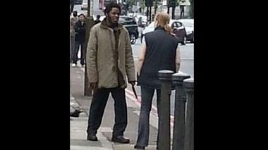 Ingrid Loyau-Kennett confronts one of the alleged killers. (supplied)
