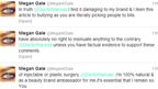 A few of Megan Gale's tweets.