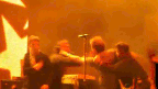 A deranged fan had Oasis frontmen Liam and Noel Gallagher in his sights when he stormed the stage during a concert in Toronto. 