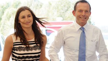 Frances Abbott with her father, Prime Minister Tony Abbott. (AAP)
