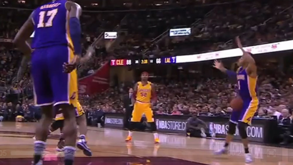 LeBron floors rival with low blow