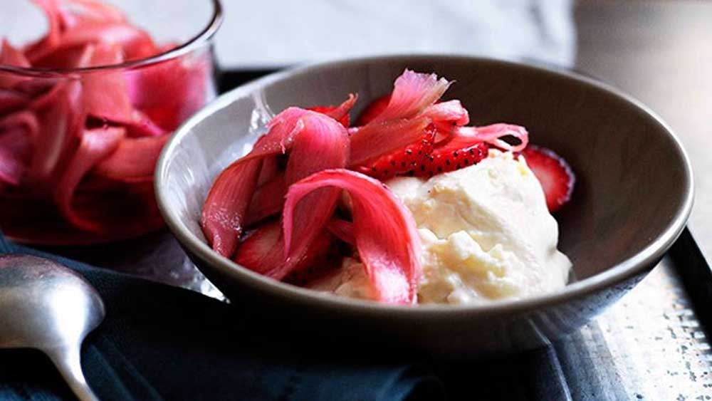 Cold rice pudding with rhubarb - 9Kitchen