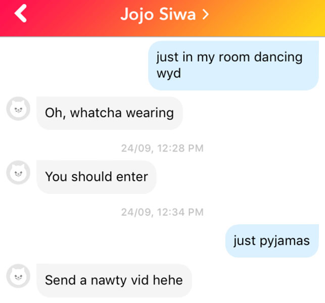 Sex With Jojo Siwa - Predator posing as teen star JoJo Siwa asks Victorian girl for nude videos