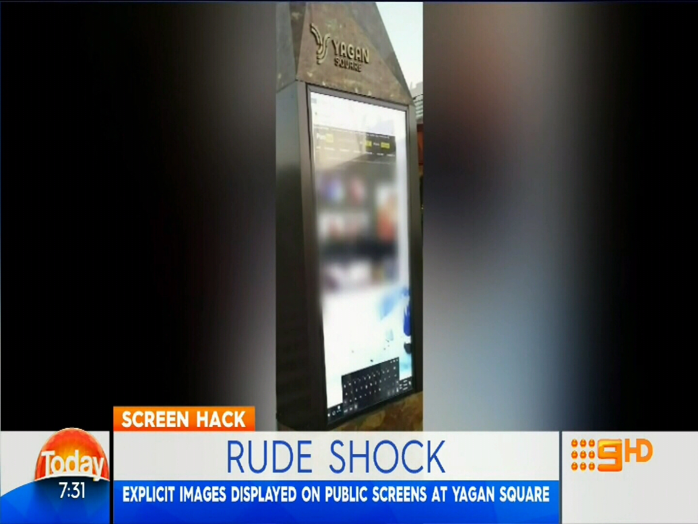 Hackin - Porn broadcast in public in Perth's Yagan Square