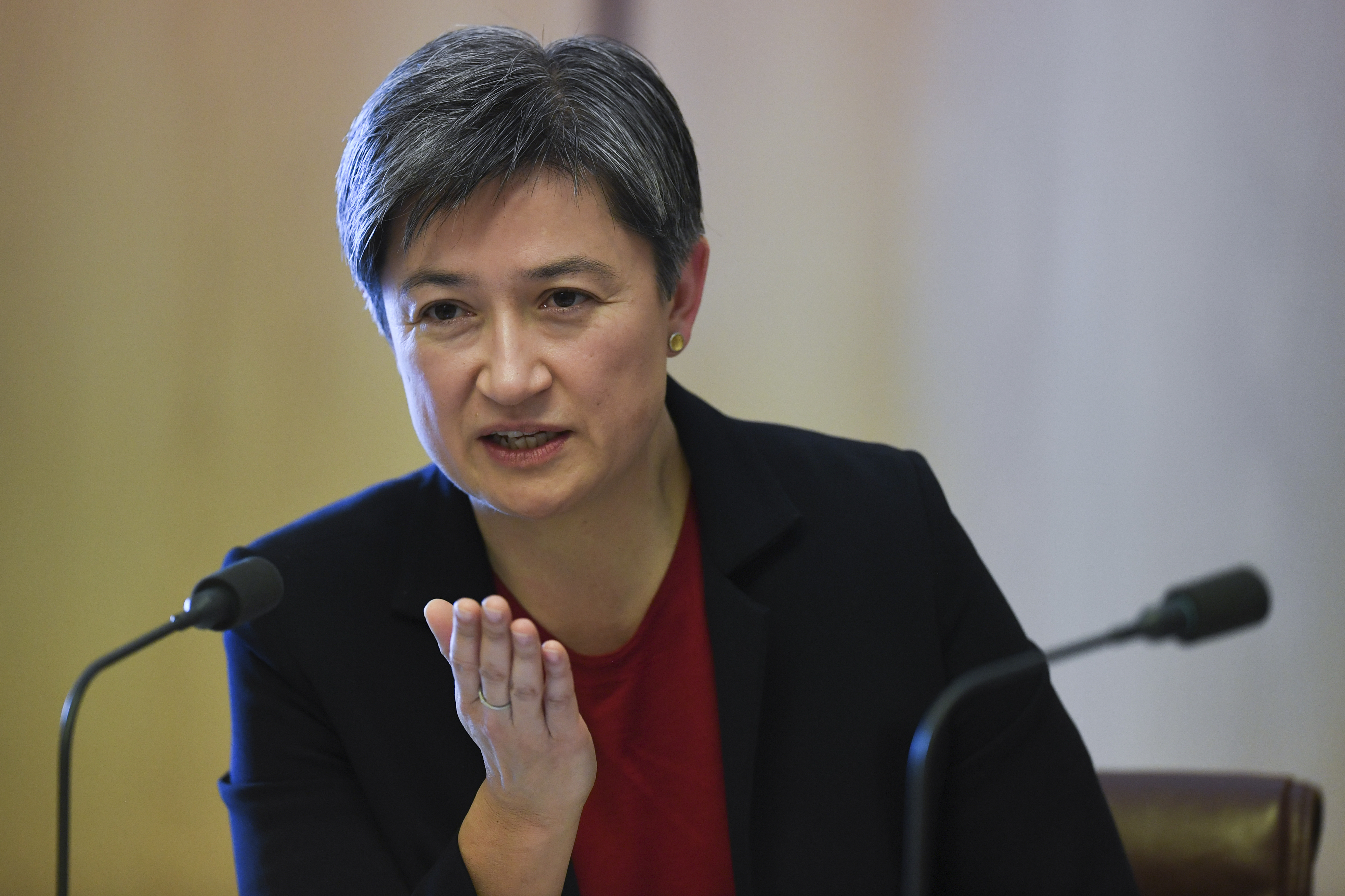 Penny Wong and Mathias Cormann clash over tax cuts