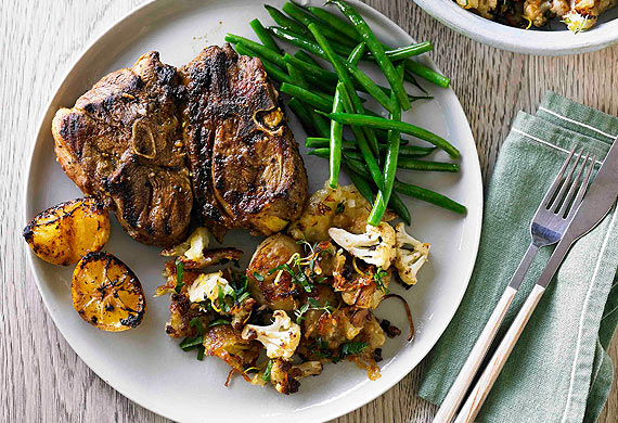 Hayden Quinn's Moroccan lamb chops with roasted potatoes and ...