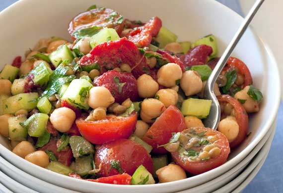 Weight watchers' lentil and chickpea chermoula salad - 9Kitchen