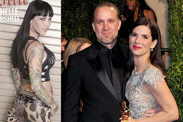 Photos and Pictures - Jesse James, ex-husband of Sandra Bullock, is openly  affectionate with reality TV star and tattoo artist Kat Von D, who sported  a flashy diamond ring on her wedding