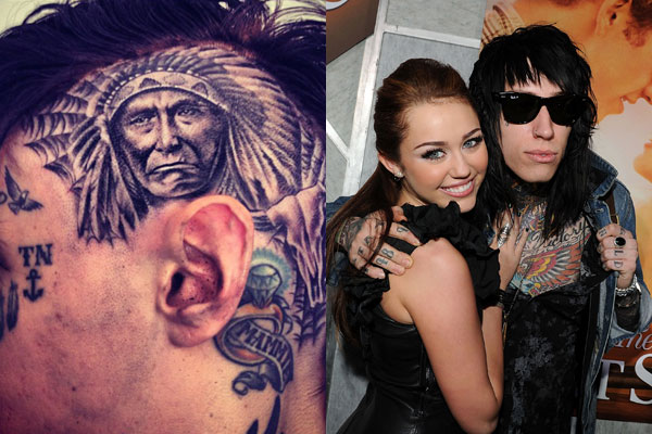 Miley Cyrus' brother has a new tattoo on his head - 9Celebrity