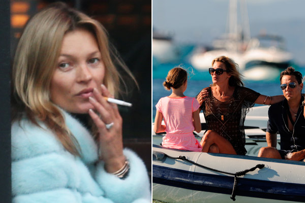 Holy smokes! Kate Moss 'flies electronic cigarettes first class to Spain  for $3500'