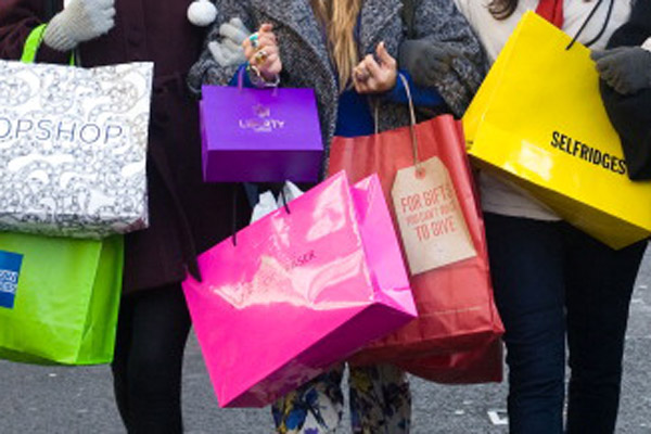 Christmas shopping bags