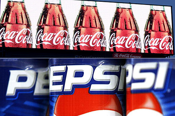 Coca-Cola and Pepsi logos