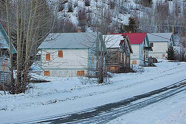 Some of the houses in Bradian's ghost town.