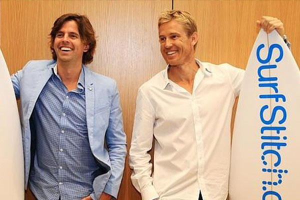 SurfStitch co founders Lex Pedersen (left) and Justin Cameron