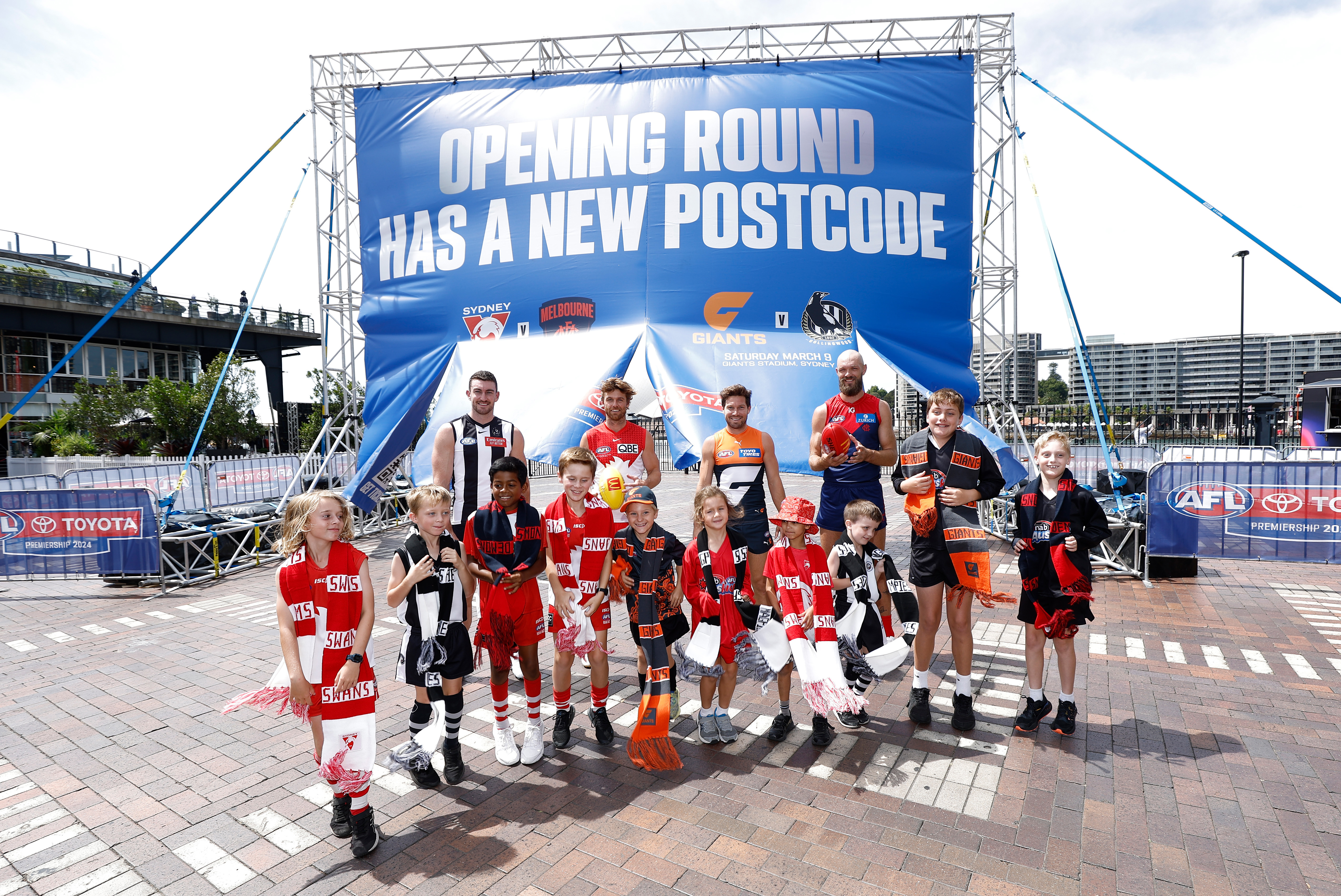 Toby Greene, Dan McStay, Max Gawn and Dane Rampe launched Opening Round.