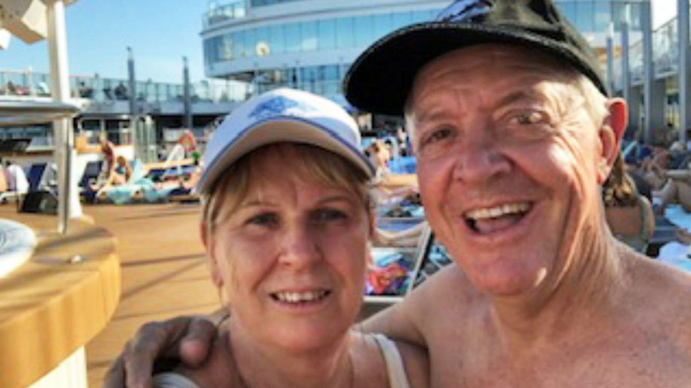 Debbie and Glenn Wicks, from Newcastle in NSW, are on board the Norwegian Jewel.