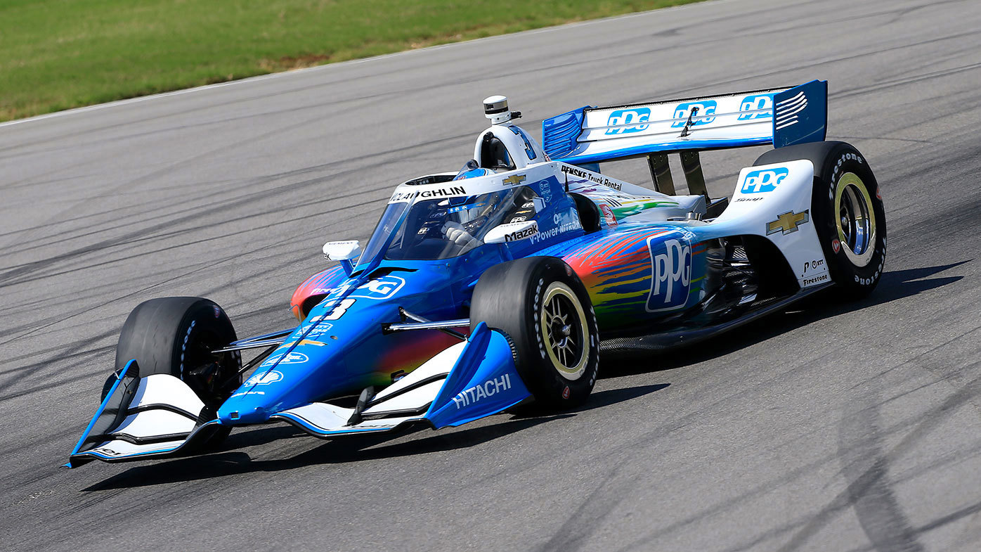 Scott McLaughlin in action for Penske at Barber Motorsports Park.