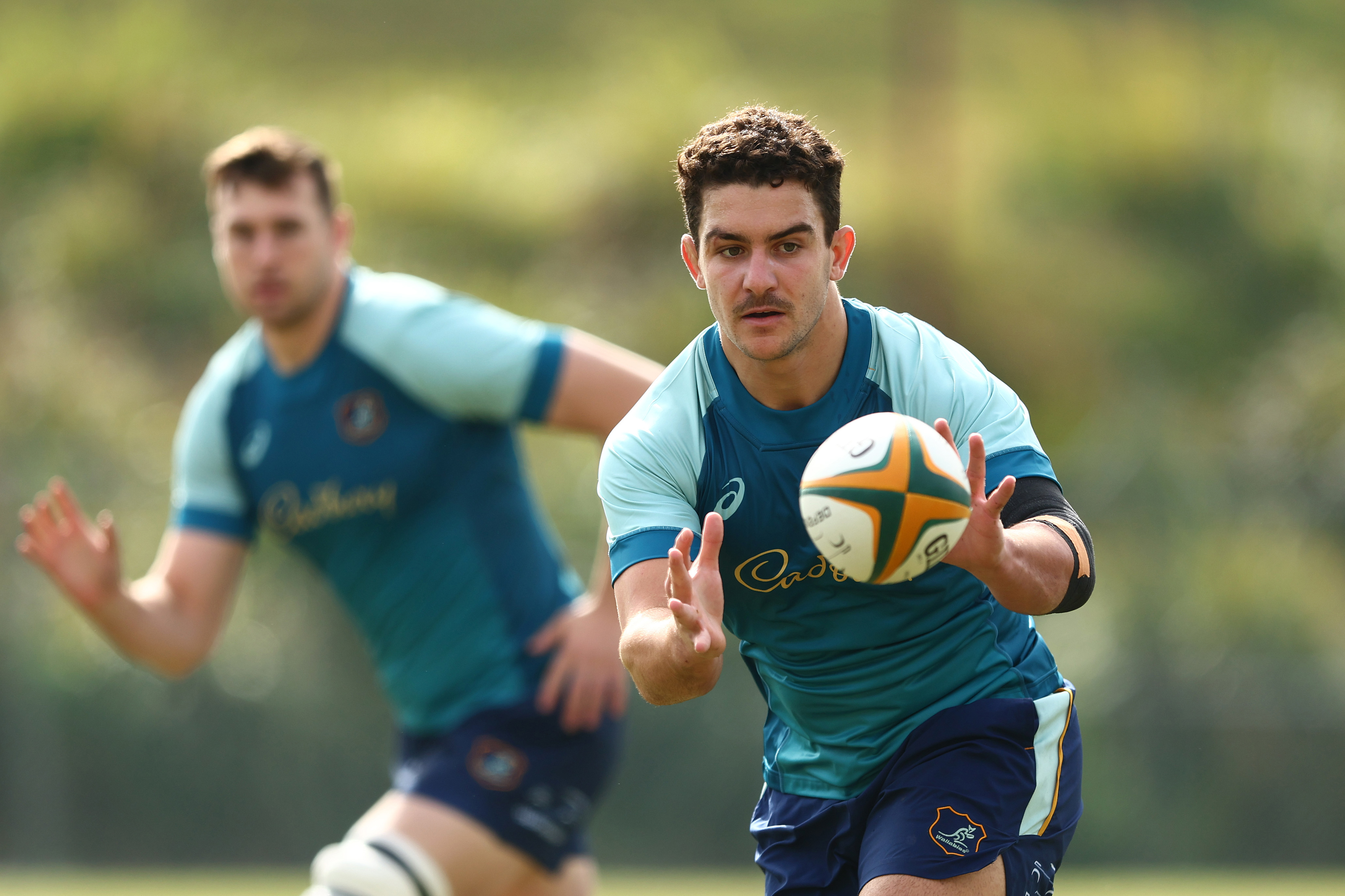 Josh Nasser during a Wallabies training session at Ballymore Stadium.