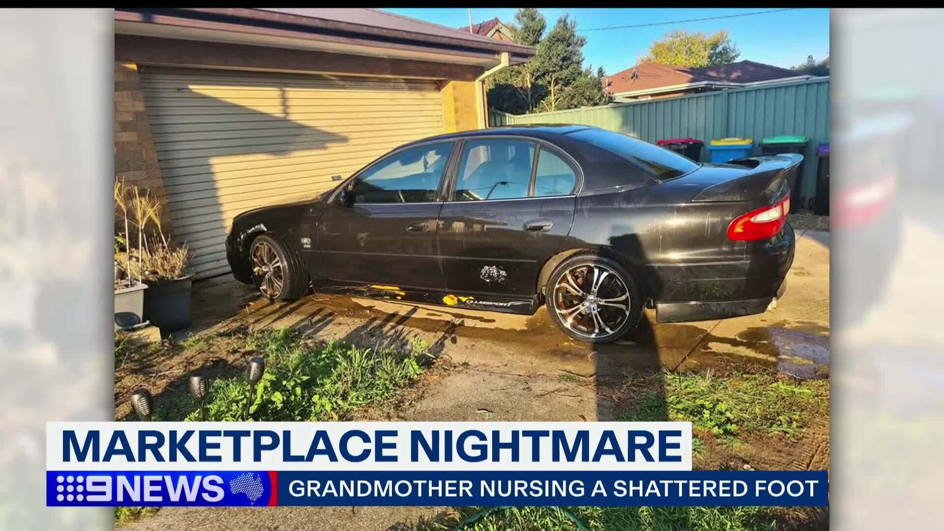 Shepparton grandmother Rebekah Streader has had two surgeries this week after being left with a shattered foot in a Facebook Marketplace sale gone wrong.