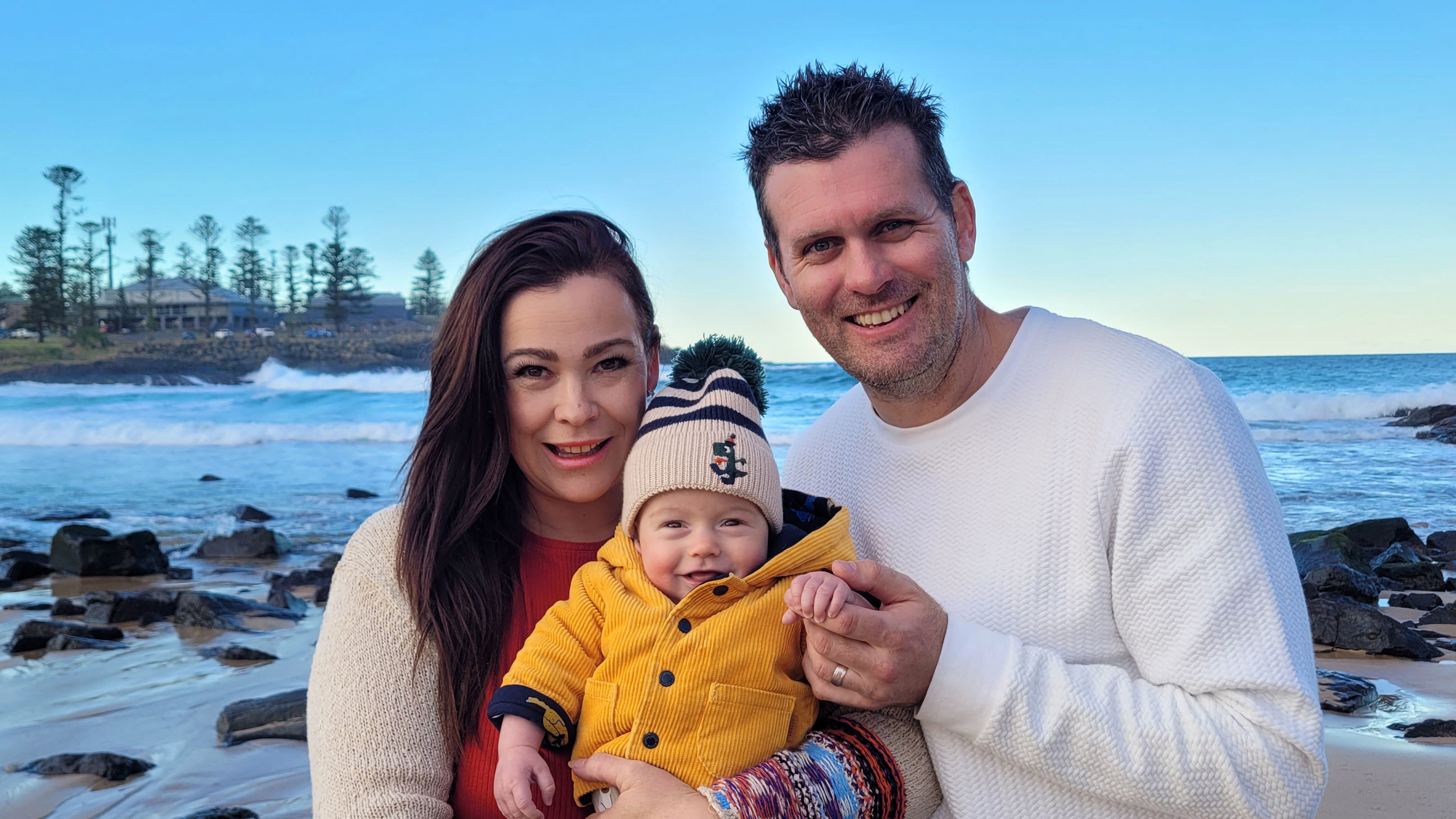 Kylie and Rhett Cargill, with their son Brodie.