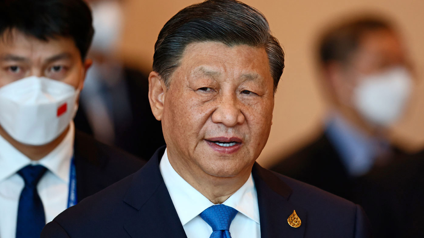 El presidente de China, Xi Jinping, llega para asistir a la Reunión de Líderes Económicos de APEC 