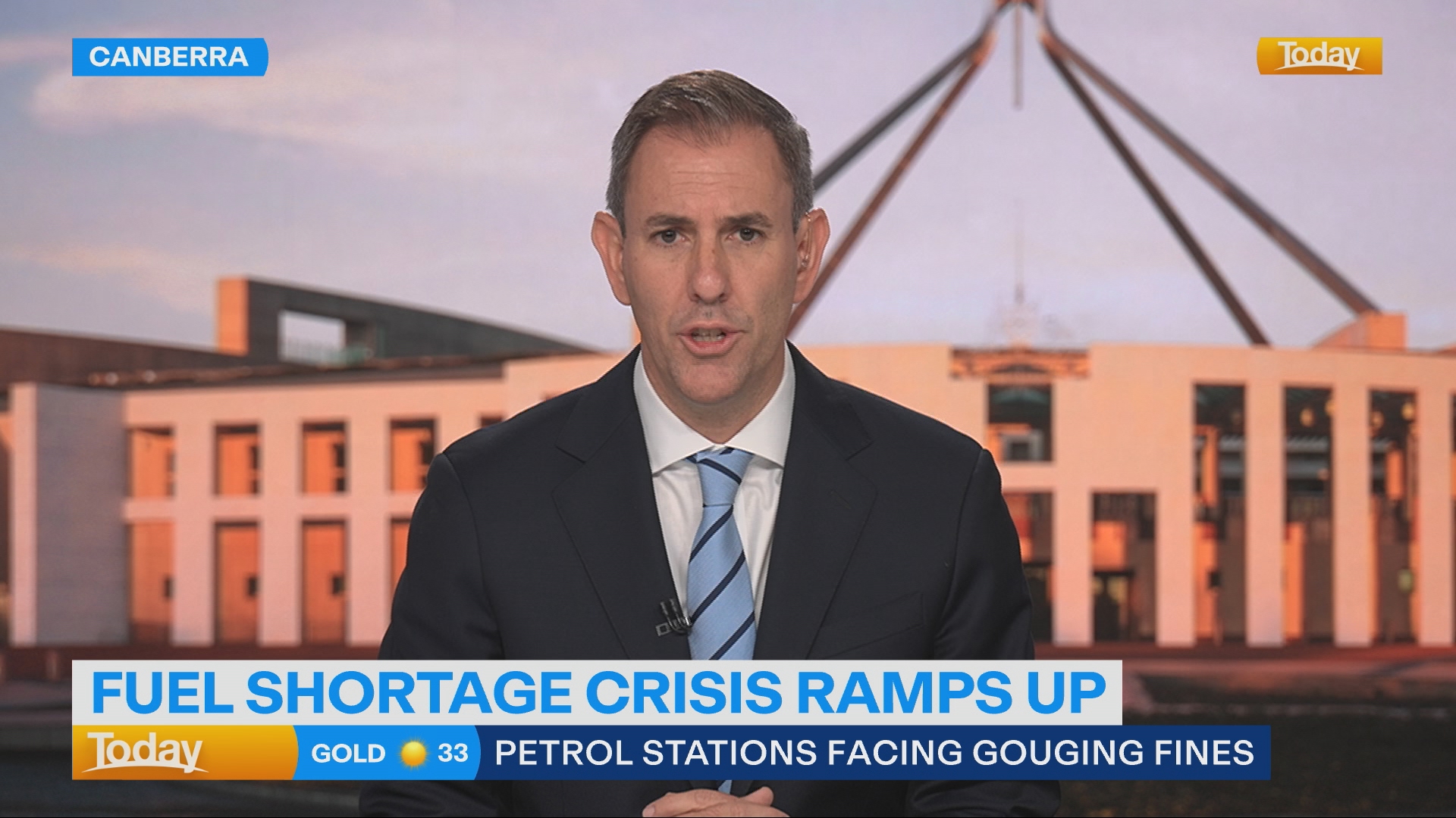 Treasurer Jim Chalmers defended the government's response to supplying fuel to all Australians.