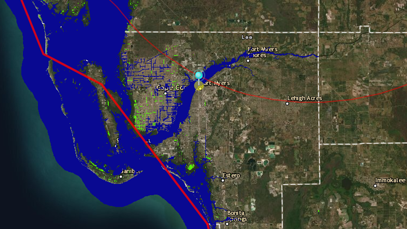Se están produciendo inundaciones costeras a lo largo de la costa suroeste de Florida después de que el huracán Ian tocara tierra. 