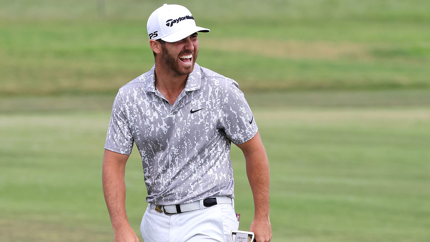 Matthew Wolff of the United States reacts as he walks up the 15th fairway during the second round of the 2021 U.S. Open at Torrey Pines Golf Course (South Course) on June 18, 2021 in San Diego, California. (Photo by Sean M. Haffey/Getty Images)