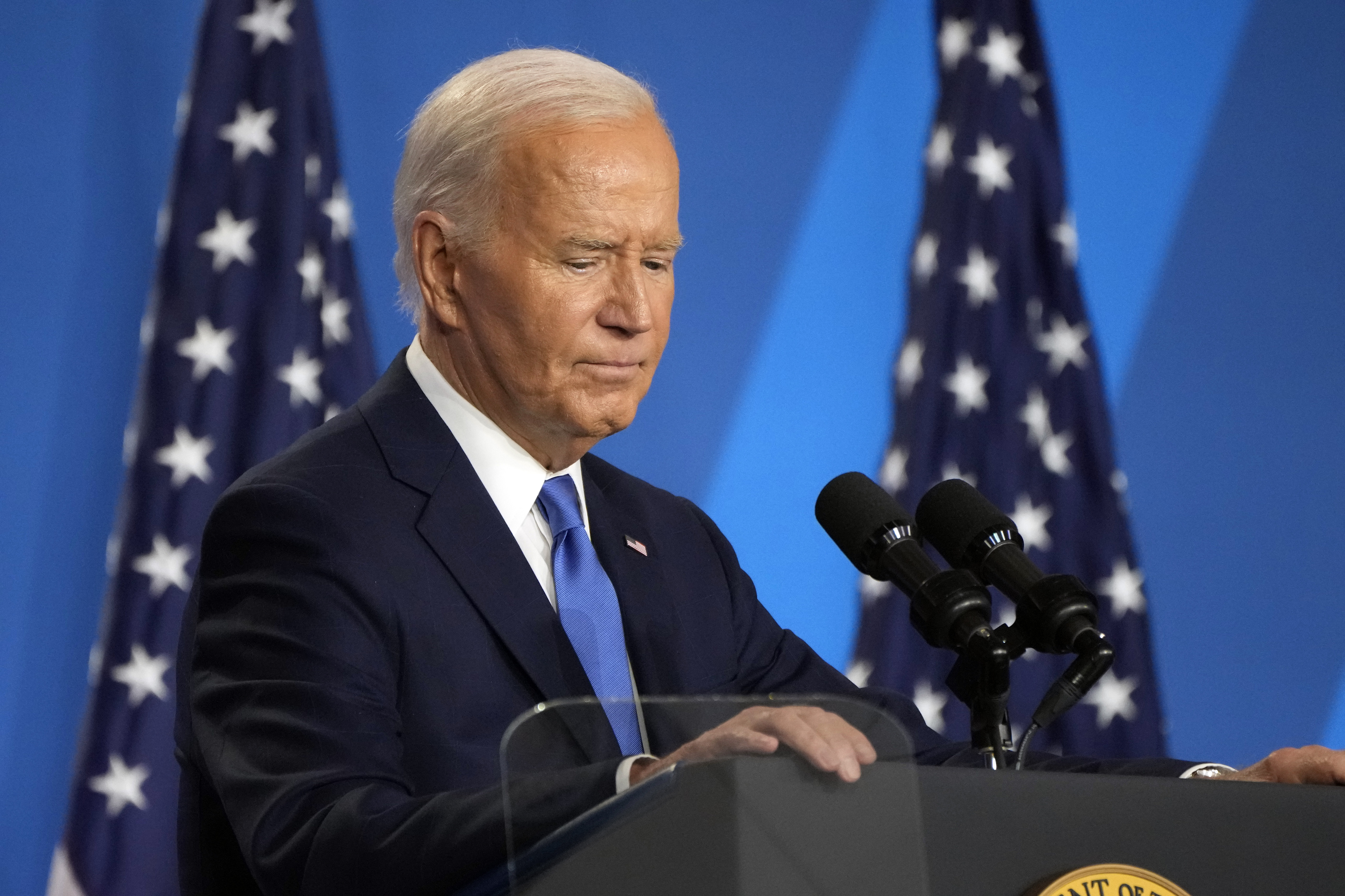 El presidente de Estados Unidos, Joe Biden, cometió dos errores mientras hablaba en Washington.