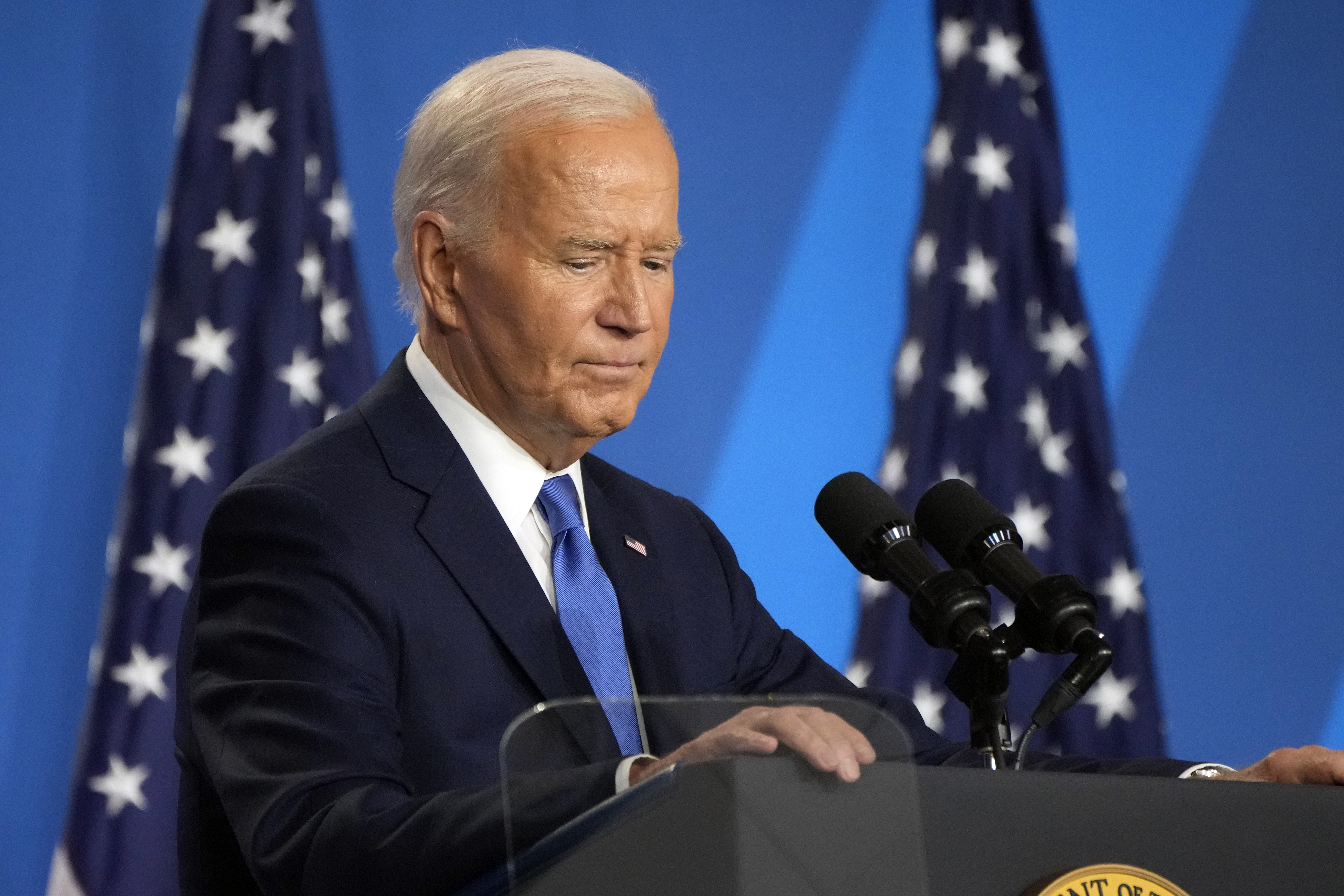 US President Joe Biden made two blunders while speaking in Washington.