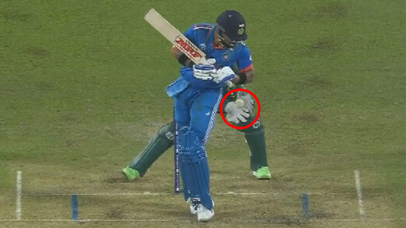 Umpire Richard Kettleborough's call allowed Virat Kohli to reach his century against Bangladesh